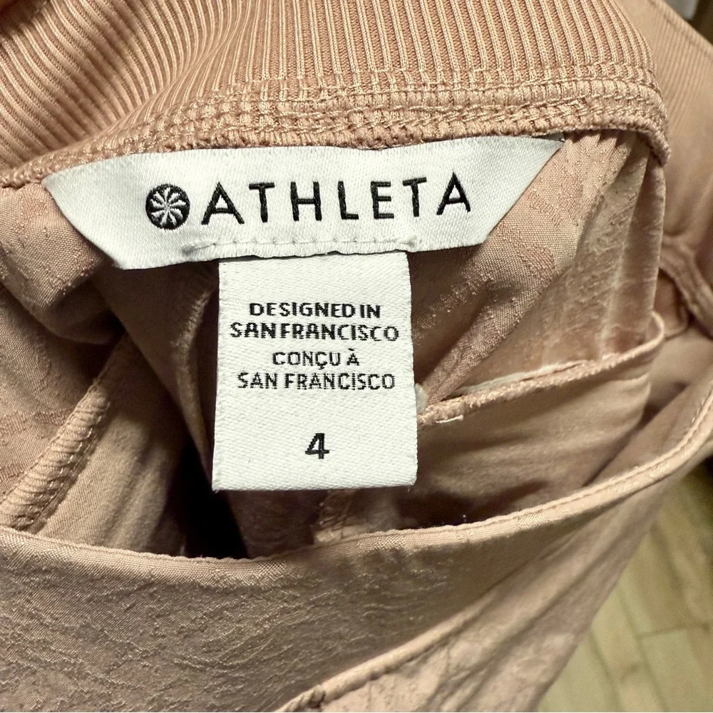Athleta| EUC Light Pink Textured Brooklyn Joggers in Women’s Size 4 - Picture 5 of 5